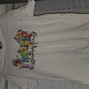 Thrasher White Graphic Tee with Colorful Design